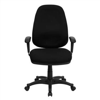 Cadeira de computador do escritório preto da equipe de tecido